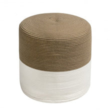 Load image into Gallery viewer, Pouf Ottoman Round for Sitting Braided Pouf with Jute Cover