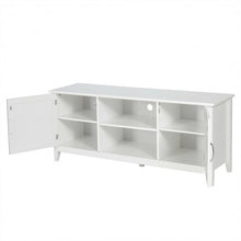 Load image into Gallery viewer, Entertainment Media TV Stand with Storage Cabinets-White