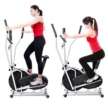 Load image into Gallery viewer, 2-in-1 Elliptical Dual Cross Trainer Machine Fan Bike