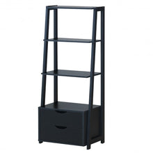 Load image into Gallery viewer, 4-Tier Ladder Bookshelf Storage Display with 2 Drawers