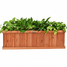 Load image into Gallery viewer, 3' x 3" Wooden Decorative Planter Box for Garden Yard and Window