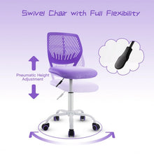 Load image into Gallery viewer, Adjustable Office Task Desk Armless Chair-Purple