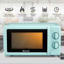 Load image into Gallery viewer, 0.7 Cu. ft Retro Countertop Compact Microwave Oven-Green