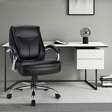 Load image into Gallery viewer, 500 Pounds Big and Tall High Back Adjustable Leather Office Chair Task Chair