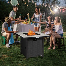 Load image into Gallery viewer, 30� Square Propane Gas Fire Pit Table Ceramic Tabletop