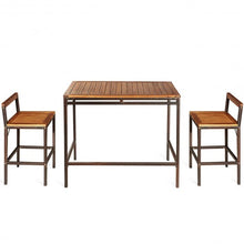 Load image into Gallery viewer, 3 PCS Patio Rattan Wicker Bar Dining Furniture Set