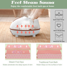 Load image into Gallery viewer, Steam Foot Spa Bath Massager Foot Sauna Care with Heating Timer Electric Rollers