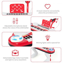Load image into Gallery viewer, 37-key Kids Toy Keyboard Piano with Microphone-Red