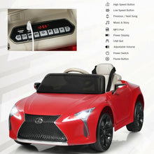 Load image into Gallery viewer, Kids Ride Lexus LC500 Licensed Remote Control Electric Vehicle-Red