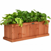 Load image into Gallery viewer, 2' x 4" Wooden Decorative Planter Box for Garden Yard and Window