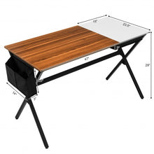 Load image into Gallery viewer, Writing Study Computer Desk with Drawer and Storage Bag-Natural