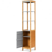 Load image into Gallery viewer, Bathroom Floor Cabinet Bamboo 5-Tier Concise Freestanding Storage Shelf