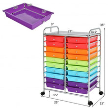 Load image into Gallery viewer, 20 Drawers Storage Rolling Cart Studio Organizer-Color