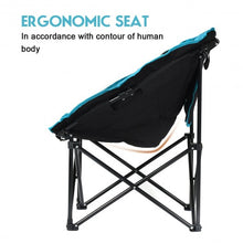 Load image into Gallery viewer, Moon Saucer Steel Camping Chair Folding Padded Seat