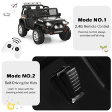 Load image into Gallery viewer, 12V Kids Remote Control Electric  Ride On Truck Car with Lights and Music -Black
