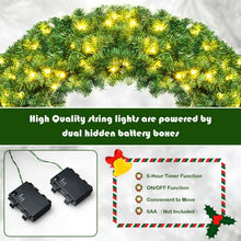 Load image into Gallery viewer, 48" Pre-lit Cordless Artificial Christmas Wreath