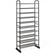 Load image into Gallery viewer, 10-Tier Metal Frame Shoe Rack Space-saving Shoe Organizer