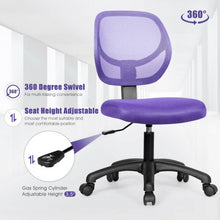 Load image into Gallery viewer, Low-back Computer Task Office Desk Chair with Swivel Casters-Purple