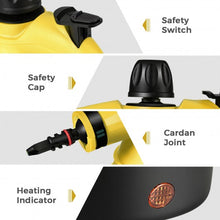 Load image into Gallery viewer, 1050W Portable Multipurpose Pressurized Handheld Steam Cleaner-Yellow