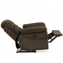 Load image into Gallery viewer, Manual Reclining Single Sofa with Footrest-Brown