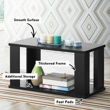 Load image into Gallery viewer, 2-tier Rustic Vintage Coffee Table with Storage Shelf