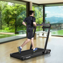 Load image into Gallery viewer, 4.75HP 2 In 1 Folding Treadmill with Remote APP Control-Black