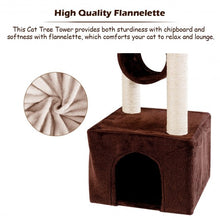 Load image into Gallery viewer, 37" Cat Tree Condo Scratch Post Kitten Pet House-Coffee