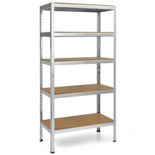 Load image into Gallery viewer, 71" Heavy Duty Steel Adjustable 5 Level Storage Shelves-Silver