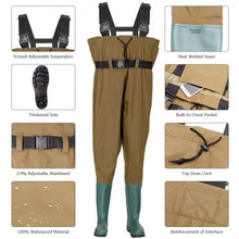 Load image into Gallery viewer, Fishing Nylon PVC Waterproof Chest Wader-M