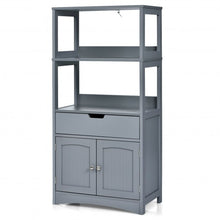 Load image into Gallery viewer, Bathroom Storage Cabinet with Drawer and Shelf Floor Cabinet-Gray