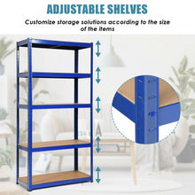 Load image into Gallery viewer, 72" Storage Shelf Steel Metal 5 Levels Adjustable Shelves-Navy