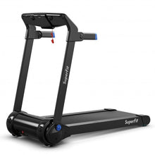 Load image into Gallery viewer, 3HP Folding Electric Treadmill Running Machine with Bluetooth Speaker-Blue