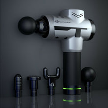Load image into Gallery viewer, Powerful Rechargeable Deep Muscle Massager with 4 Heads-Silver