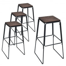 Load image into Gallery viewer, 30" Set of 4 Backless Industrial Bar Stools