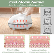 Load image into Gallery viewer, Steam Foot Spa Bath Massager Foot Sauna Care with Heating Timer Electric Rollers
