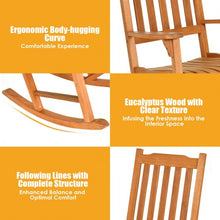 Load image into Gallery viewer, 3 pcs Eucalyptus Rocking Chair Set with Coffee Table