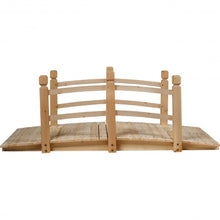 Load image into Gallery viewer, 5' Wooden Garden Bridge Arc Stained Finish Footbridge Decorative