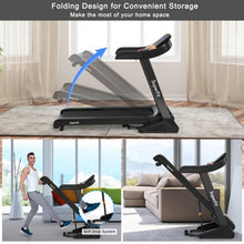 Load image into Gallery viewer, 3.75HP Electric Folding Treadmill with Auto Incline 12 Program APP Control