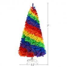Load image into Gallery viewer, 7 ft Artificial Hinged Traditional Christmas Tree with Metal Stand