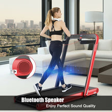 Load image into Gallery viewer, 4.75HP 2 In 1 Folding Treadmill with Remote APP Control-Red