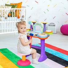 Load image into Gallery viewer, 3 in 1 Kids Piano Keyboard Drum Set with Music Fountain