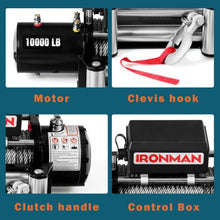 Load image into Gallery viewer, 10000 lbs 12V Remote Control Electric Recovery Winch