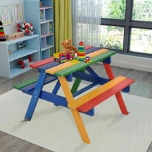 Load image into Gallery viewer, 4 Seat Kids Picnic Table with Umbrella