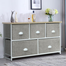 Load image into Gallery viewer, Wood Dresser Storage Unit Side Table Display Organizer-White