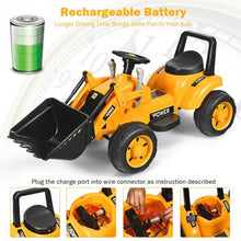 Load image into Gallery viewer, Kids Ride On Excavator Digger 6V Battery Powered Tractor -Yellow