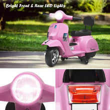 Load image into Gallery viewer, 6V Kids Ride On Vespa Scooter Motorcycle for Toddler-Pink