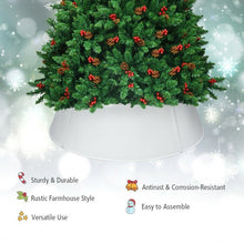 Load image into Gallery viewer, Galvanized Metal ChristmasTree Collar Skirt Ring Cover Decor-White