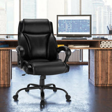 Load image into Gallery viewer, 400 Pounds Big and Tall Adjustable High Back Leather Office Chair Task Chair