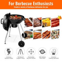 Load image into Gallery viewer, 18.5" Outdoor Backyard Cooking Kettle Charcoal Grill with Wheels