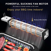 Load image into Gallery viewer, Smokeless Electric Portable BBQ Grill with Turbo Smoke Extractor